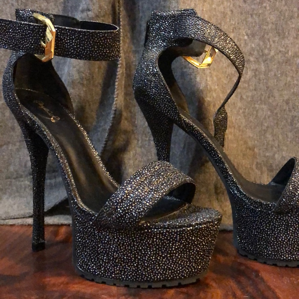 Really tall black &silver sparkles